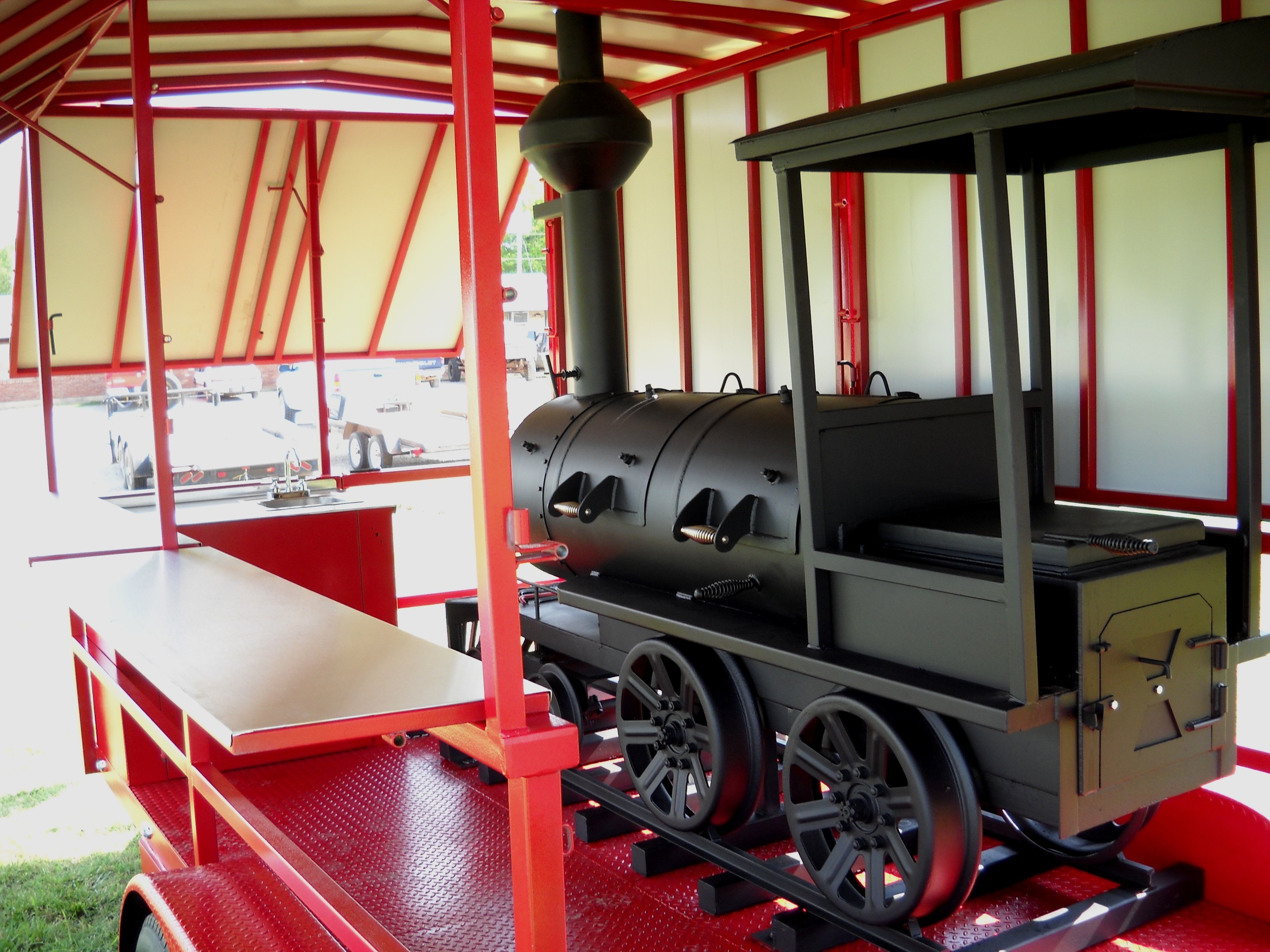 Custom Train Smoker Trailer 