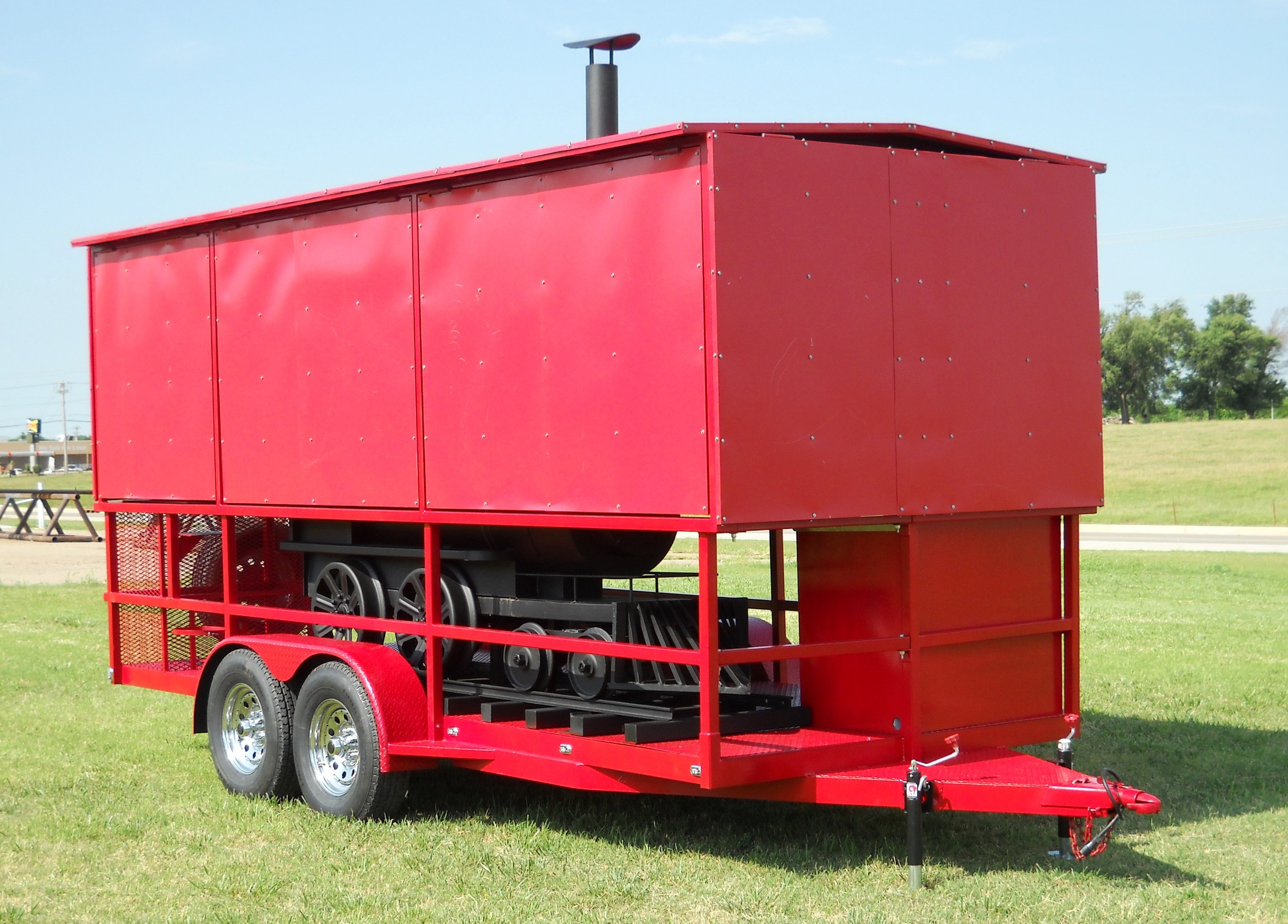  Custom Train Smoker Trailer 